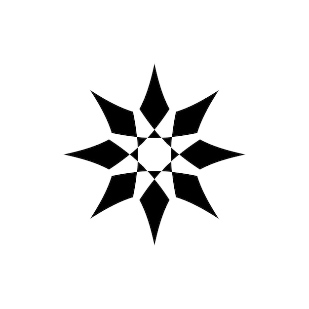 Shuriken silhouet icoon