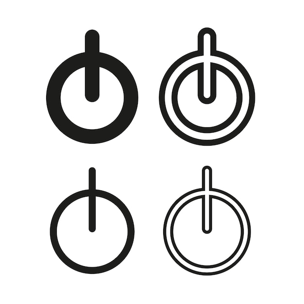 Vector shut down power on or off icon vector illustration