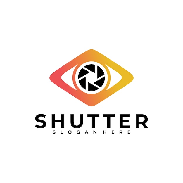 Shutter cam logo vector design template