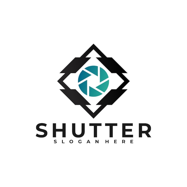 Shutter cam logo vector design template