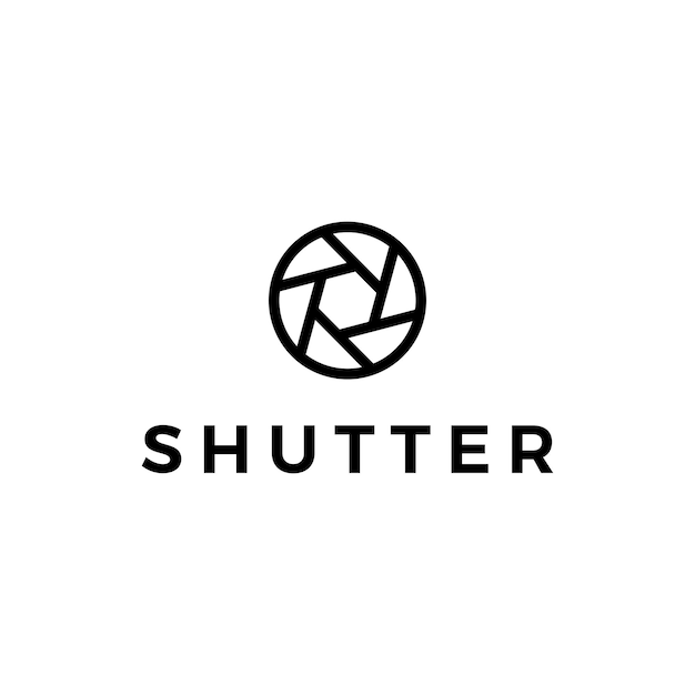 Shutter camera photo logo vector icon illustration