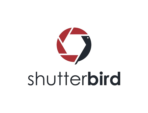 shutter camera with birds simple sleek creative geometric modern logo design