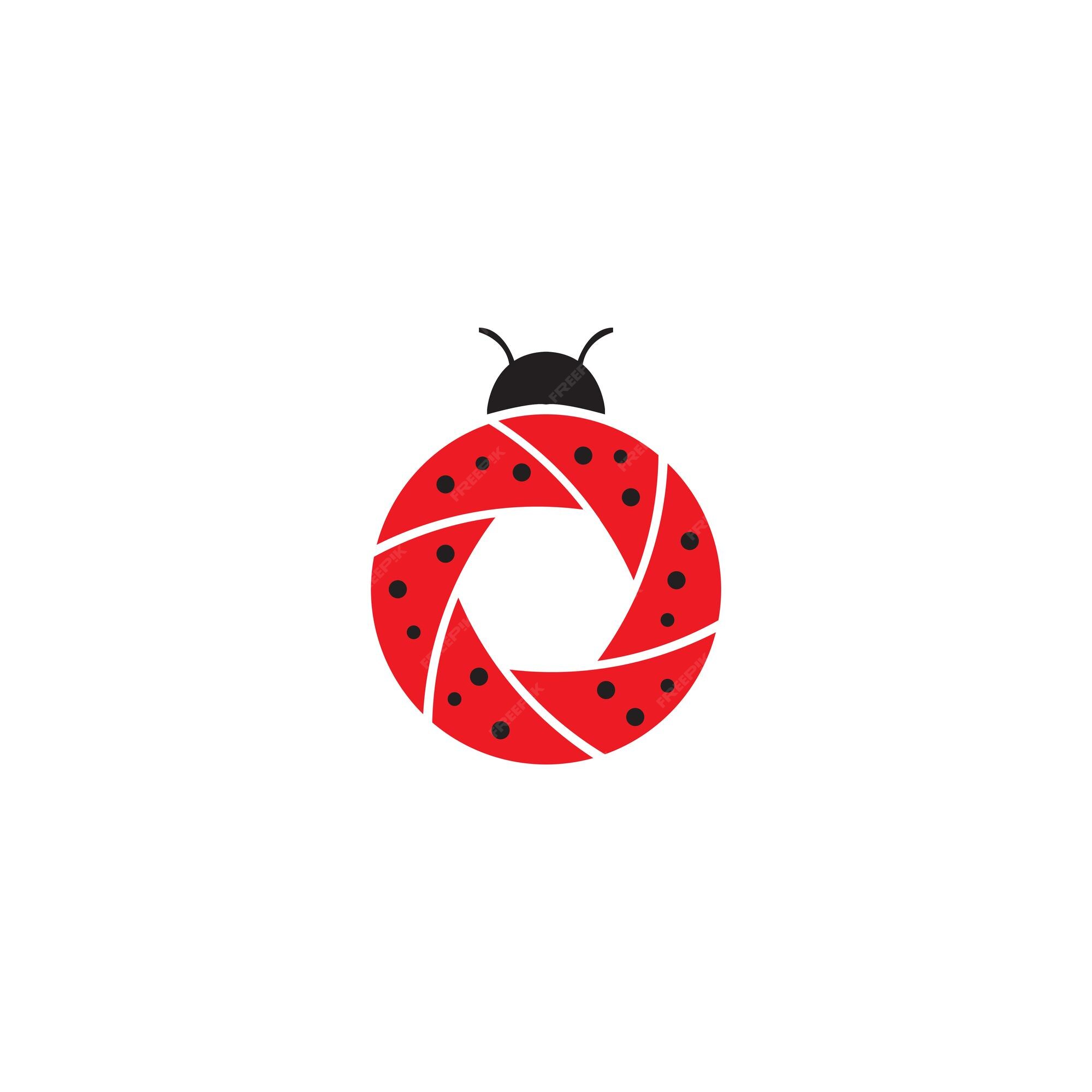 Ladybug Logo Symbol Icon Sign With Seven Black Spots Stock Illustration -  Download Image Now - iStock