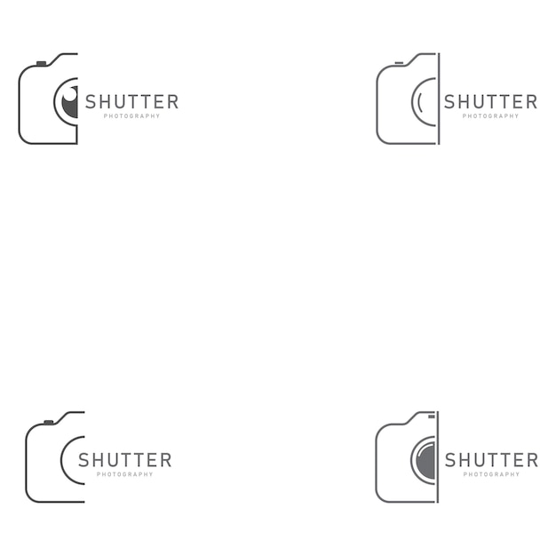 Shutter photography logo design template vector icon