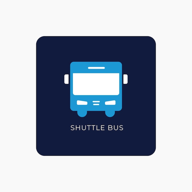 Shuttle bus sign icon
