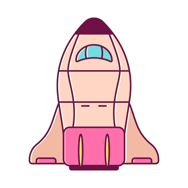 Shuttle vector cartoon illustration isolated on a white background