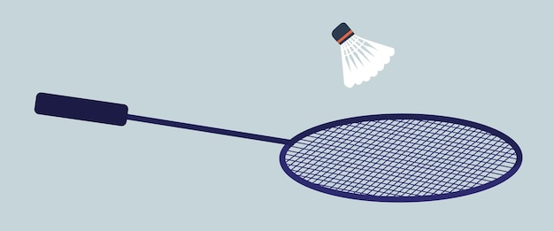shuttlecock en racket badminton gezonde sport workout atleet professioneel en tekst effect