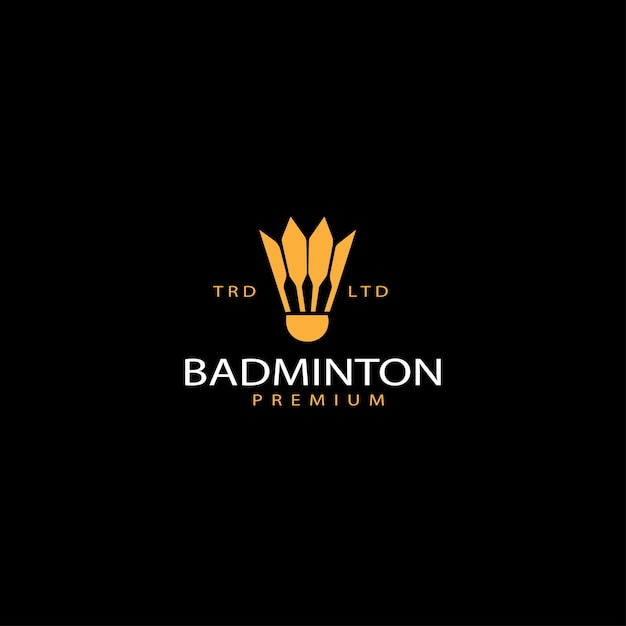 Shuttlecock on fire premium vector icoonontwerp voor badminton Sport logo en Badminton Championship L