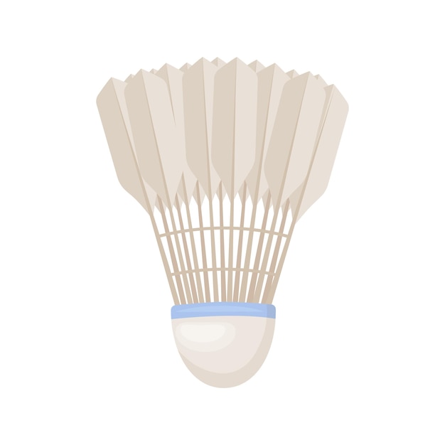 A shuttlecock for playing badminton. a shuttlecock for badminton. a sports accessory for competitions and training. vector illustration isolated on a white background