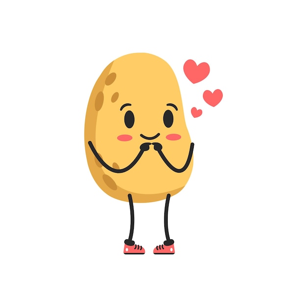 Shy potato illustration