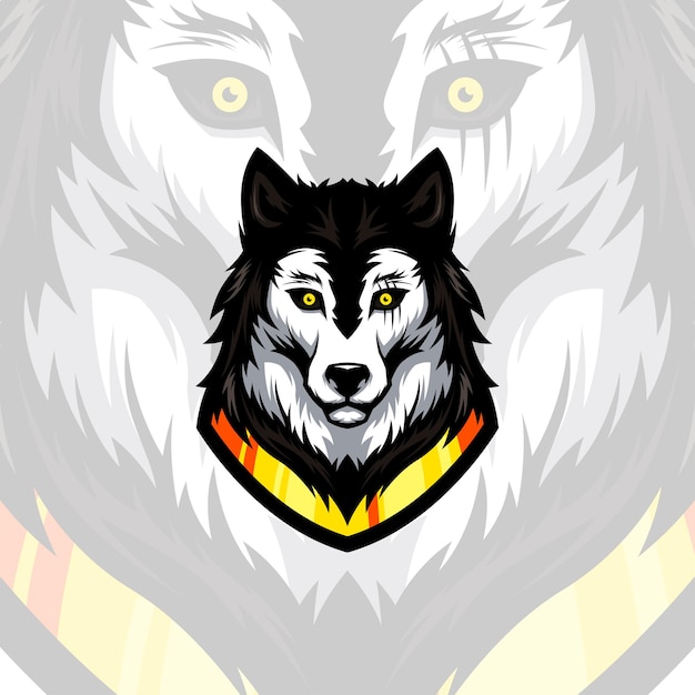 Siberian husky dog pet vector mascot