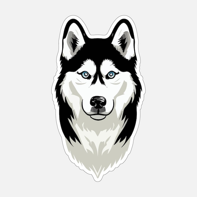 Vector siberian husky lovers the best stickers ever for the most adventurous and intelligent dogs