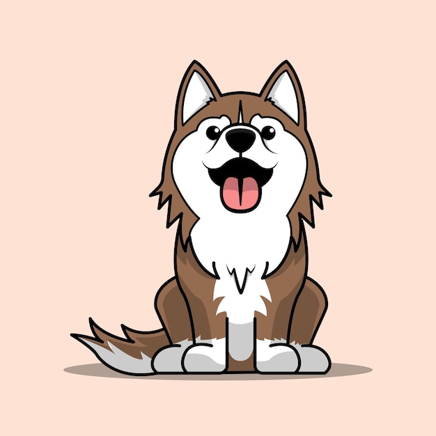 Vector siberian husky