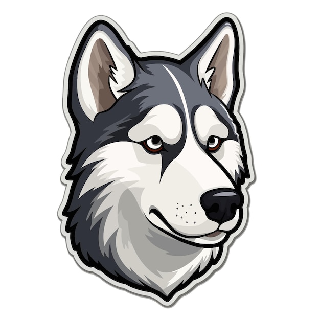 Siberische husky-sticker