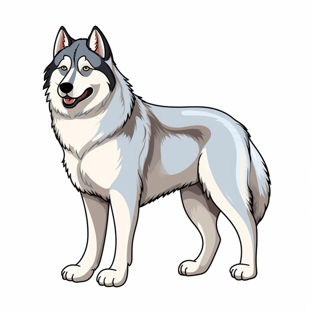 Vector siberische husky