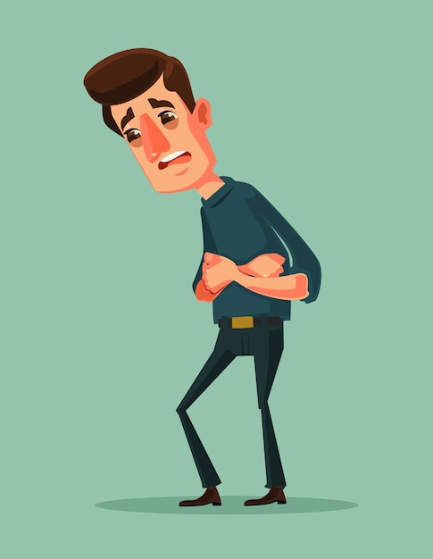 Vector sick man illustration