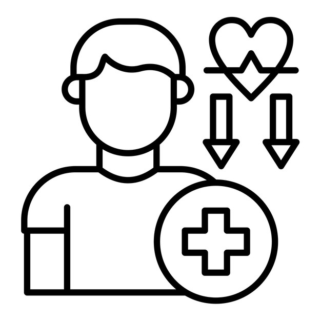 Vector sick patient icon