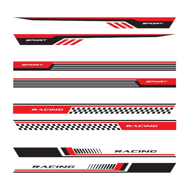 Car Side Stickers Auto Body Racing Sports Decals Striped Vinyl