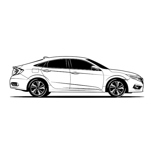 Side view car illustration