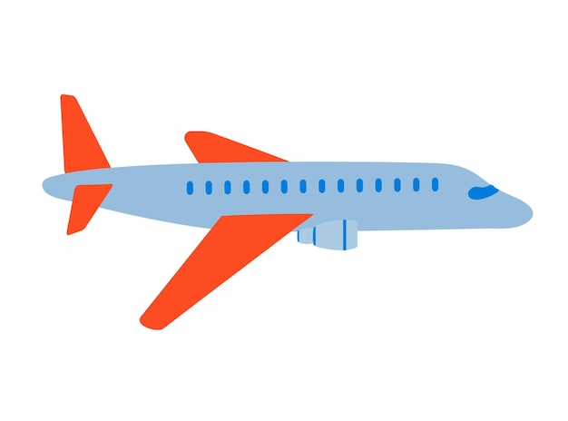 Vista laterale dell'aereo passeggeri profilo dell'aereo isolato su sfondo bianco