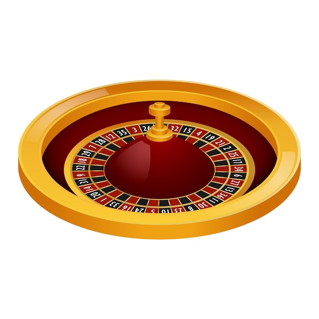 Макет казино в рулетку с видом сбоку Реалистичная иллюстрация векторного макета казино в рулетку с видом сбоку для веб-дизайна изолированы на белом фоне