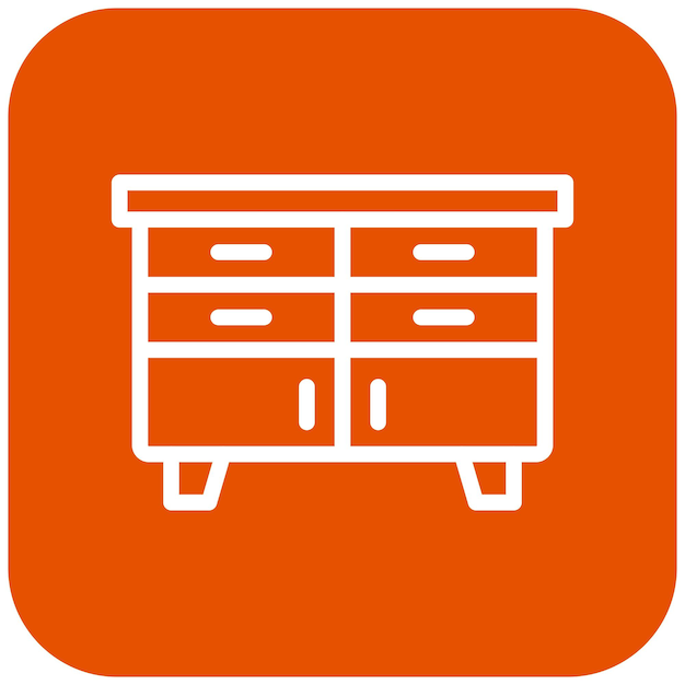 Vector sideboard vector icon design illustration