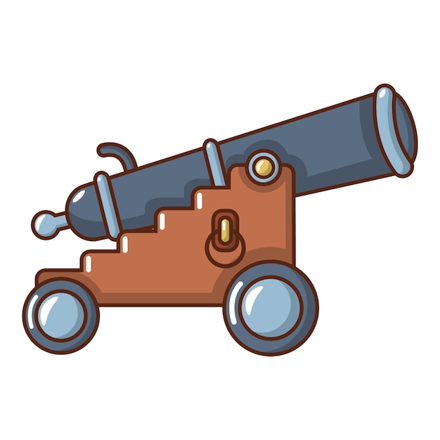 Vector siege gun icon cartoon illustration of siege gun vector icon for web