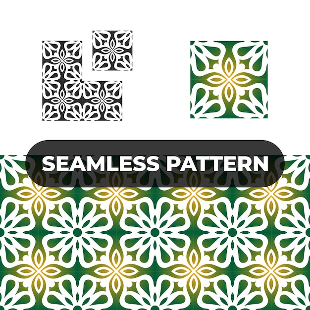 sier bloemenpatroon, Naadloos Batikpatroon, naadloos patroon, illustratie van batik, batik