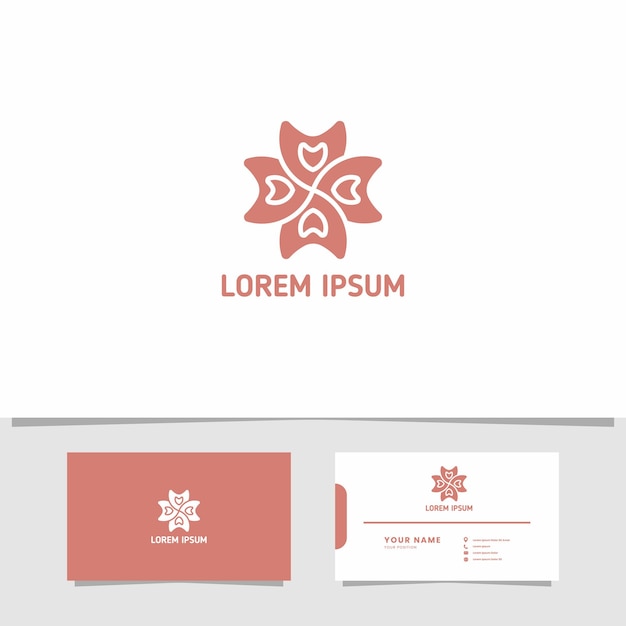 Sier bloempatroon logo ontwerp