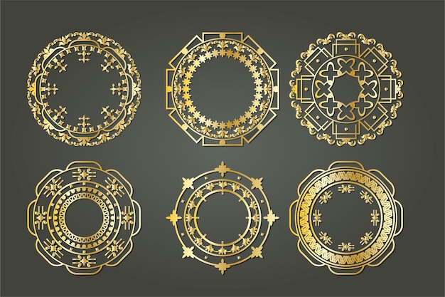 sier cirkel motief islamitische kunst gouden ramazan ramadan