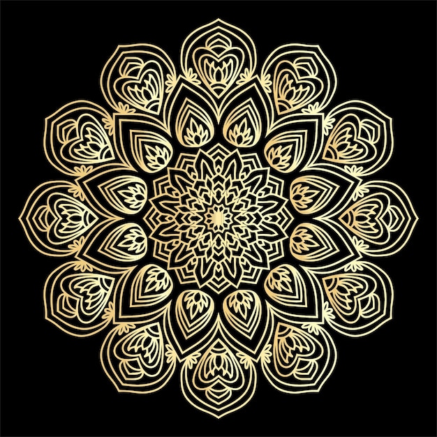 Sier luxe gouden mandala-achtergrond