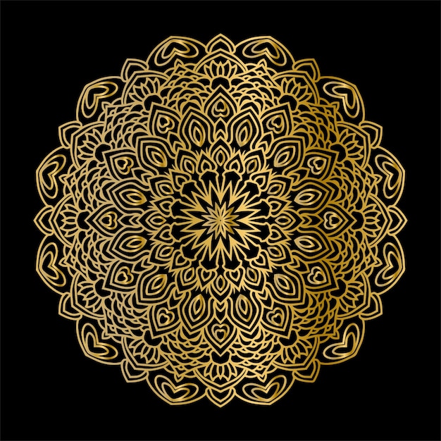 Sier luxe gouden mandala-achtergrond