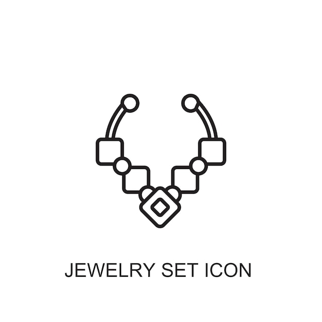 Sieraden instellen vector pictogram