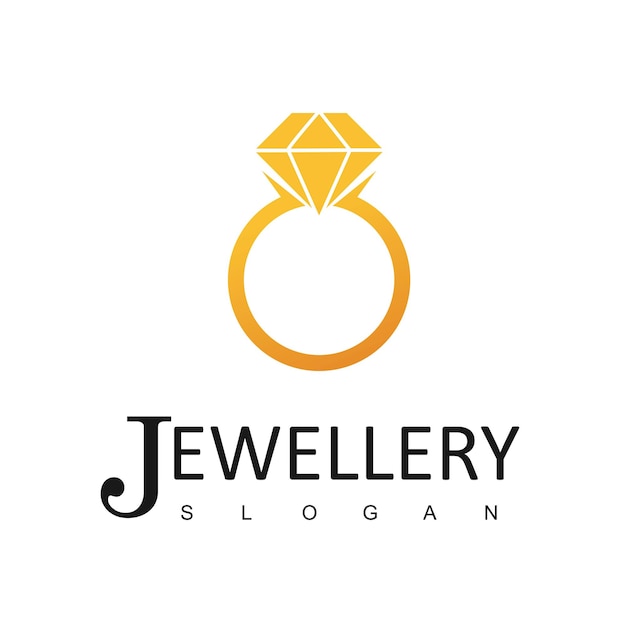 Sieraden logo design template, ring icon