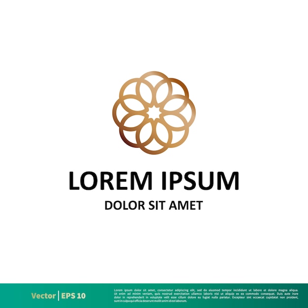 Sierbloem Mandala Logo Vector Template