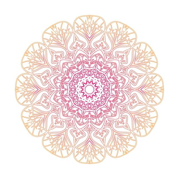 Siermandala met gouden kleur arabesque bloemen islamitische Oost-stijl