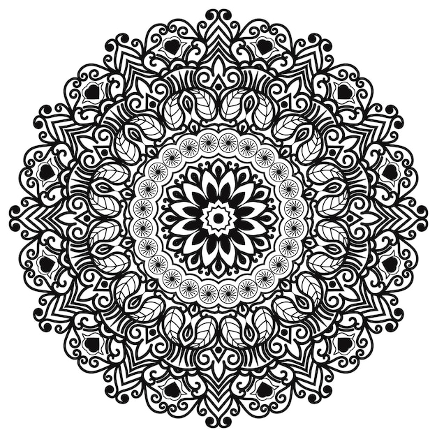 Siermandala-ontwerp bloemen achtergrondontwerp