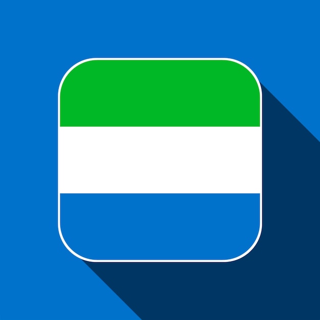 Sierra Leone flag official colors Vector illustration