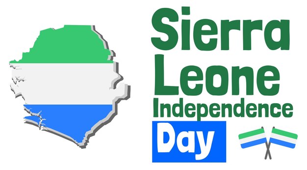 Vector sierra leone independence day celebration april 27th vector design