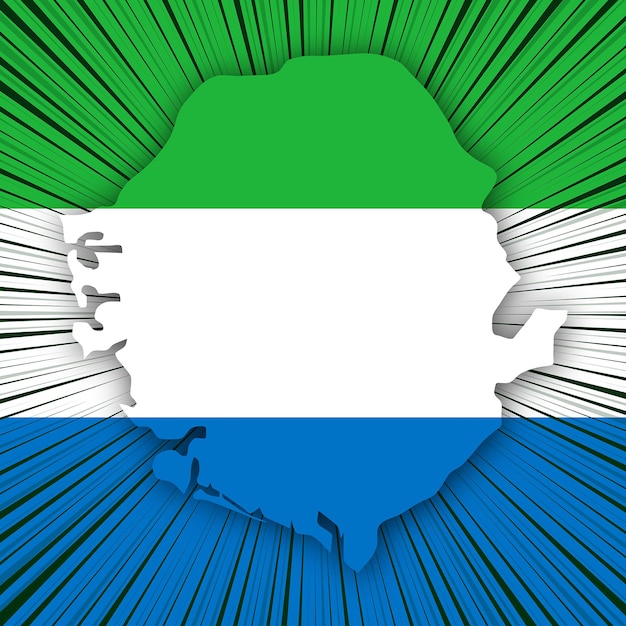 Sierra Leone Onafhankelijkheidsdag kaartontwerp