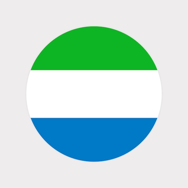 Vector sierra leone round flag