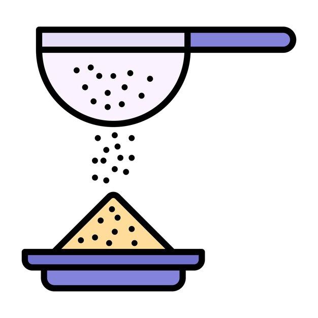 Sieve Flat Illustration