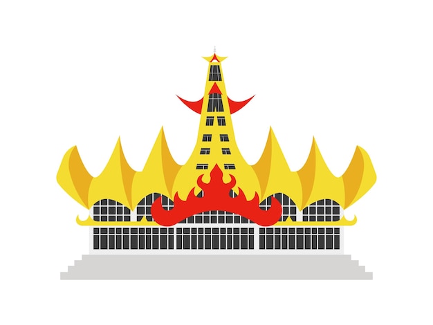 Vector siger lampung indonesia landmark illustration