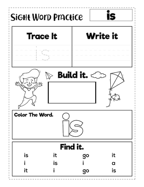 Sight word-oefenboek