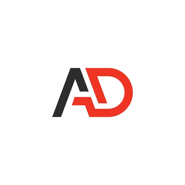 Знак векторной иконки логотипа AD