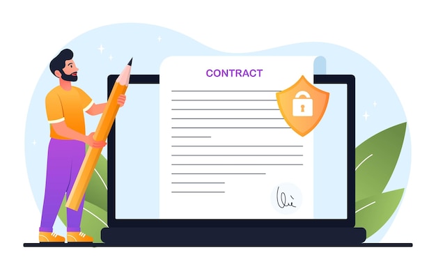Vector sign agreement contract online