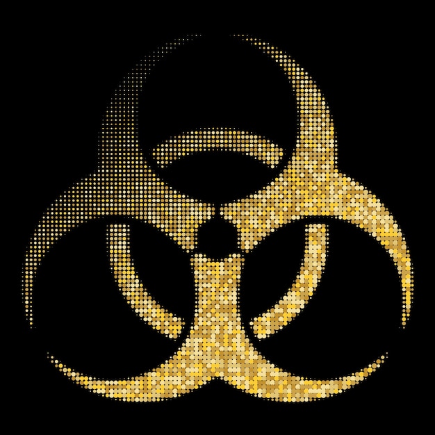 Sign of biohazard coronavirus epidemic concept 2019 ncov halfton style vector