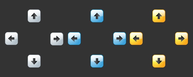 Vector sign button arrows