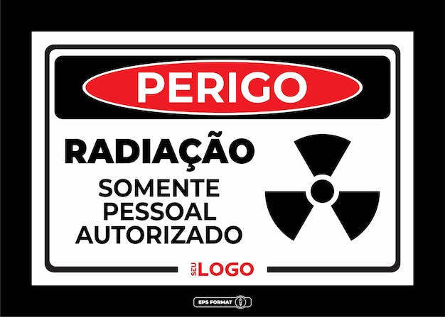 Sign danger - Radiation area vector