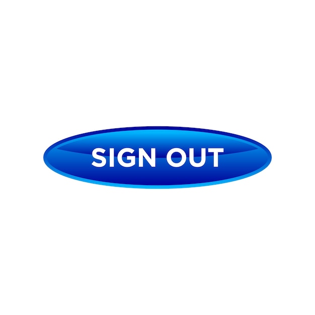 Vector sign out button website vector template